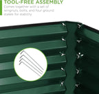 Best Choice Products 6x3x2ft Outdoor Metal Raised Garden Bed, Deep Root Box Planter for Vegetables, Flowers, Herbs, 269 Gallon Capacity, 100% Non Toxic Materials - Dark Green