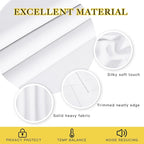 NICETOWN Room Darkening Curtain 90 inches Long - Thermal Curtain Grommet Large Window Treatment Sliding Door Curtain Light Blocking for Living Room (White, 1 Panel, W66 x L90)