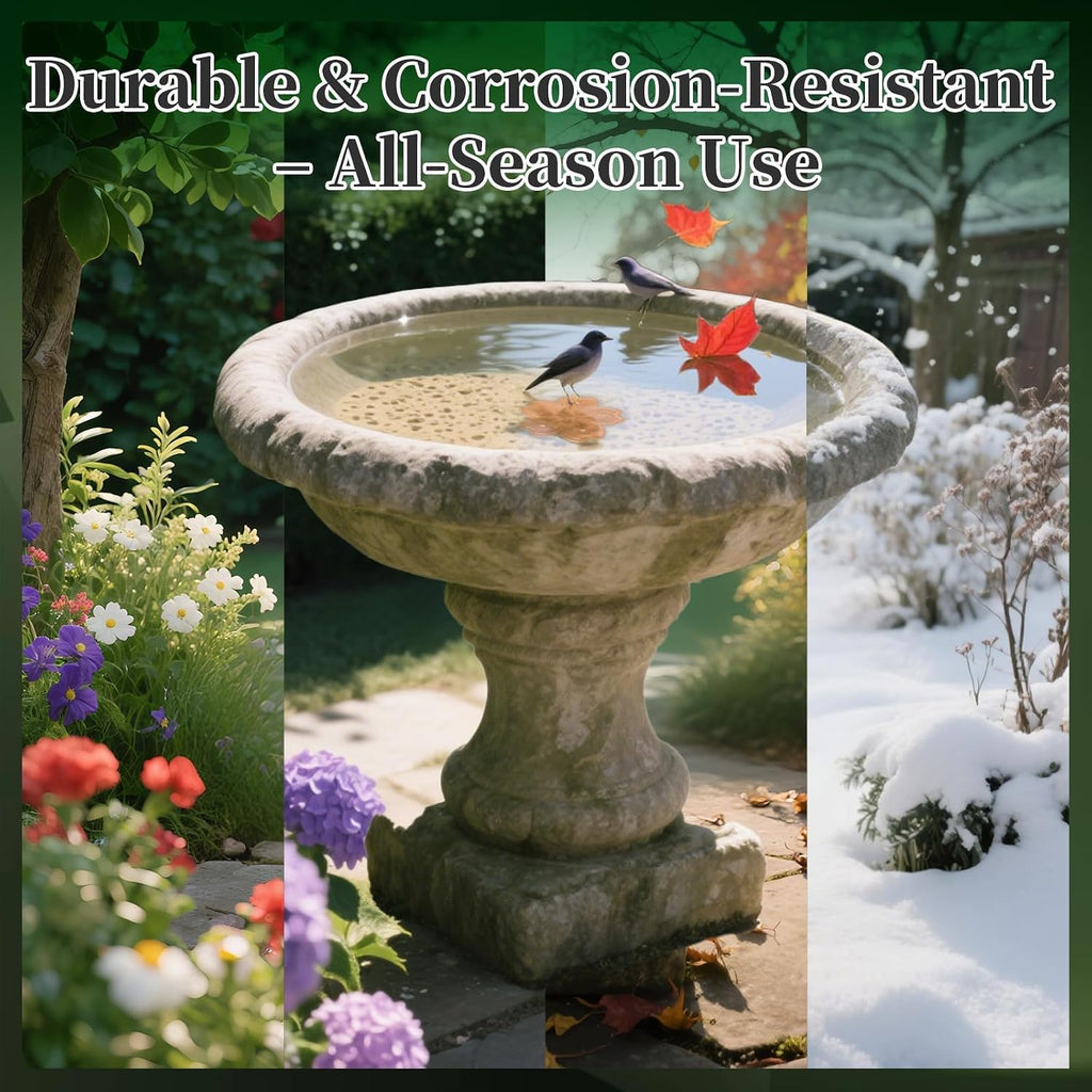 Bird Bath Copper Disk, 1pcs Flower Shaped 99.99% Pure Copper Cleaning Disc Plate for Physical Safe Water Purification All-Season for Outdoor Wildlife Bird Bowls Birdbaths Solar