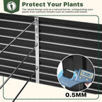 DTIG Galvanized Raised Garden Bed for Vegetables Flowers Herbs, Tall Metal Raised Garden Bed Kit with Garden Tools, Gloves, Plant Labels, Black 6×3×2FT