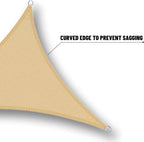 SUNNY GUARD Waterproof Sun Shade Sail 14'x14'x14' Sand Triangle UV Block Sunshade for Backyard Yard Deck Patio Garden Outdoor Activities and Facility(Customized)
