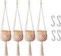 hanging planter with patterns,4packs macrame plant hangers indoor, main product view