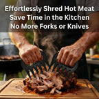 Meat Shredder Claws for Chicken & Pulled Pork Heavy Duty Meat Claws with Non-Slip Handle, BBQ Shredding Tool for Smoker, Grill & Kitchen