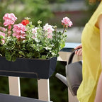 2PCS 24Inch Rectangle Window Box Liner Felt Planter Basket Liner Insert Black Plant Container Liners Non Woven Fabric Liner for Garden Fence Wall Railing Hanging Flower Pot - Avoid Bird Nesting