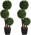 artificial topiaries ball tree outdoor, 3ft fake topiary, main product view