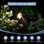 Gardencoin Solid Brass Outdoor Landscape Spotlights, 12V Heavy Duty Low Voltage LED Spot Light Waterproof for Garden and Yard Up Lighting, Bronze Accent Lighting Fixture Without Bulb, 6 Pack