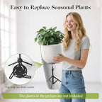 AZEAM Adjustable Plant Risers for Inside Pots, 2 PCS Planter Inserts Fillers for Large Flower Pots, Height Planter Lifter Stand for Outdoor Indoor Plants, 13"- 24" Raise with 4"-12" Top Support