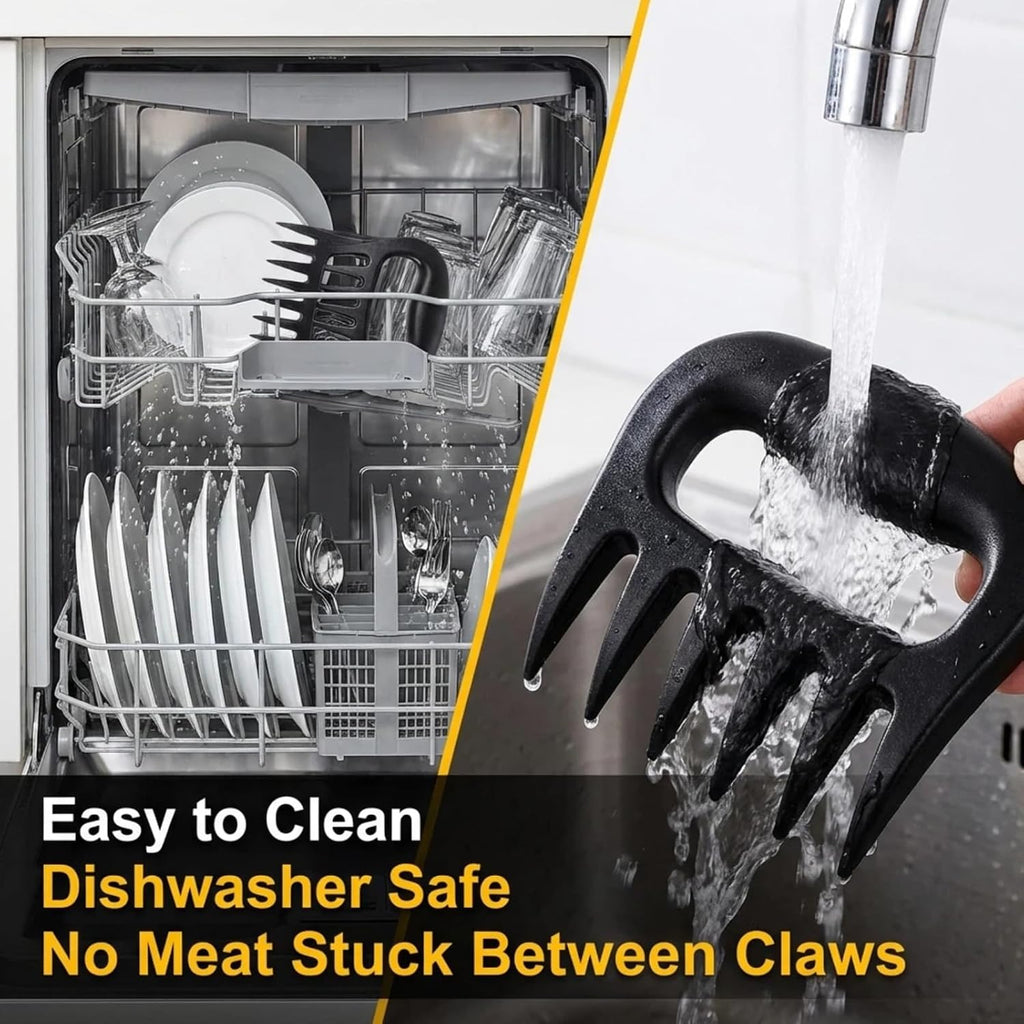 Meat Shredder Claws for Chicken & Pulled Pork Heavy Duty Meat Claws with Non-Slip Handle, BBQ Shredding Tool for Smoker, Grill & Kitchen