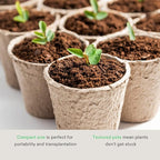 VIVOSUN Peat Pots, 60 Packs 3.15-Inch Seed Starting Pots with Drainage Holes, Round Nursery Pot, 20 Plant Labels for Flowers, Plants, Vegetables, 60Pcs