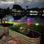 Anordsem Solar Garden Lights Outdoor: 6 Waterproof PVC Insect Stake Light Heads - Changeable Color LED Lighting for Gardener Yard Decoration - Christmas Gifts for Homeowners Over 30