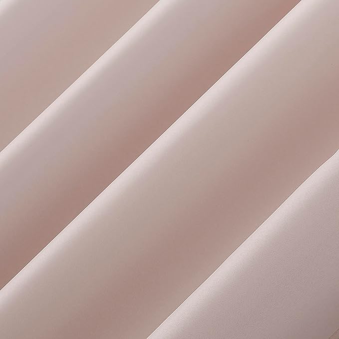 Sun Zero Marina Indoor/Outdoor UV Protectant Energy Efficient Grommet Curtain Panel, 54" x 108", Rose Quartz