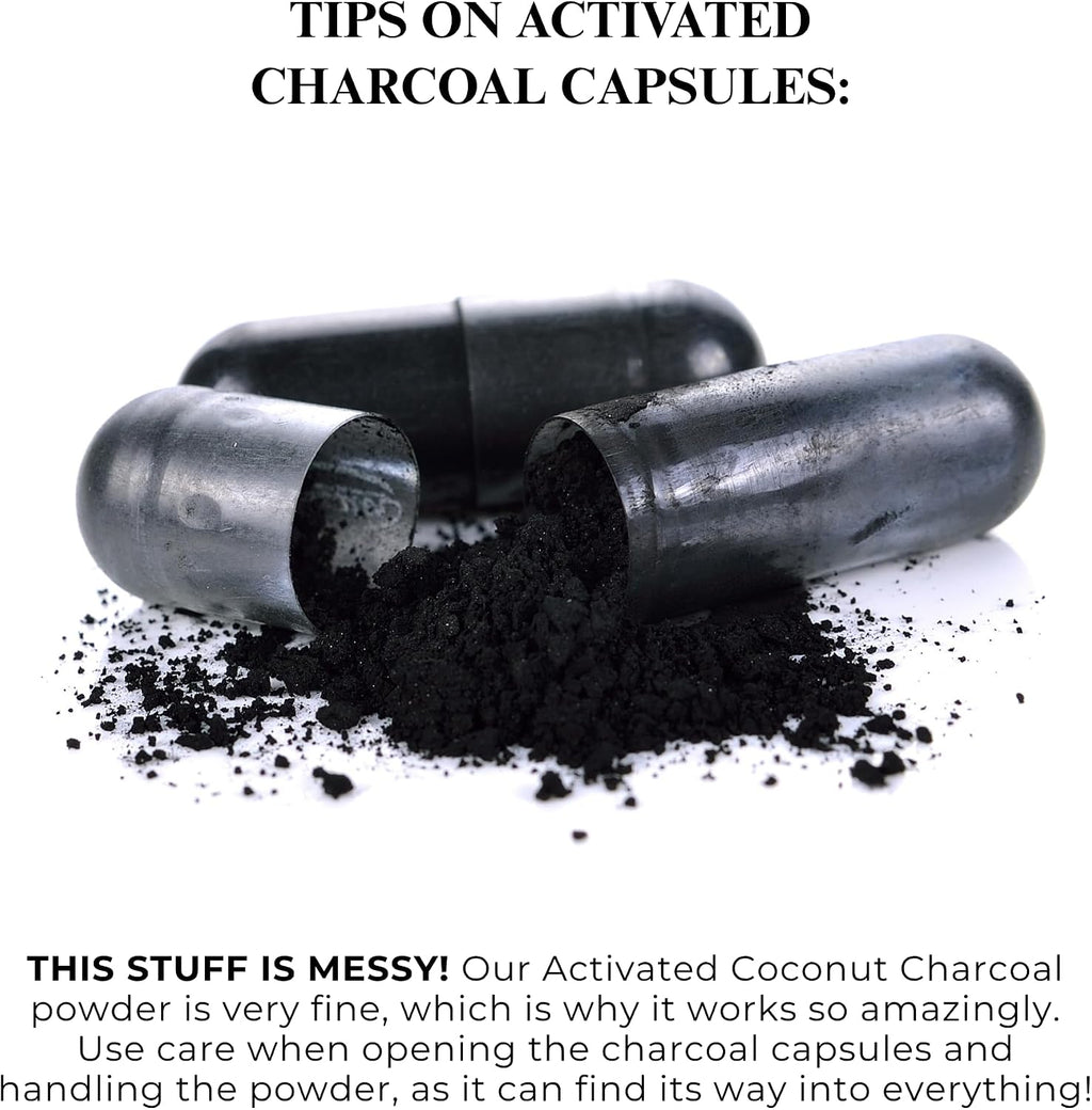 schizandu organic activated charcoal capsules, coconut shell, 210, view 9