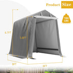 jy qaqa 6x6 ft portable motorcycle carport, heavy shown in use