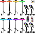 SUNVIE RGBW Landscape Lighting Kit 12V Low Voltage Landscape Lighting with Connectors, Color Changing Low Voltage Pathway Lights Wired with Spotlights Waterproof for Holiday Patio Garden Yard,12 Pack