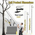 14.5FT Pole Saw for Tree Trimming, 2-In-1 Manual Tree Pruner with Saw, Extendable Long Handle Pole Tree Trimmer, High Reach Limbs Branch Cutter and Pruning Shears for Yard Garden Palm Shrubs