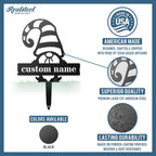 realsteel custom gnome plant markers – large metal, close-up detail