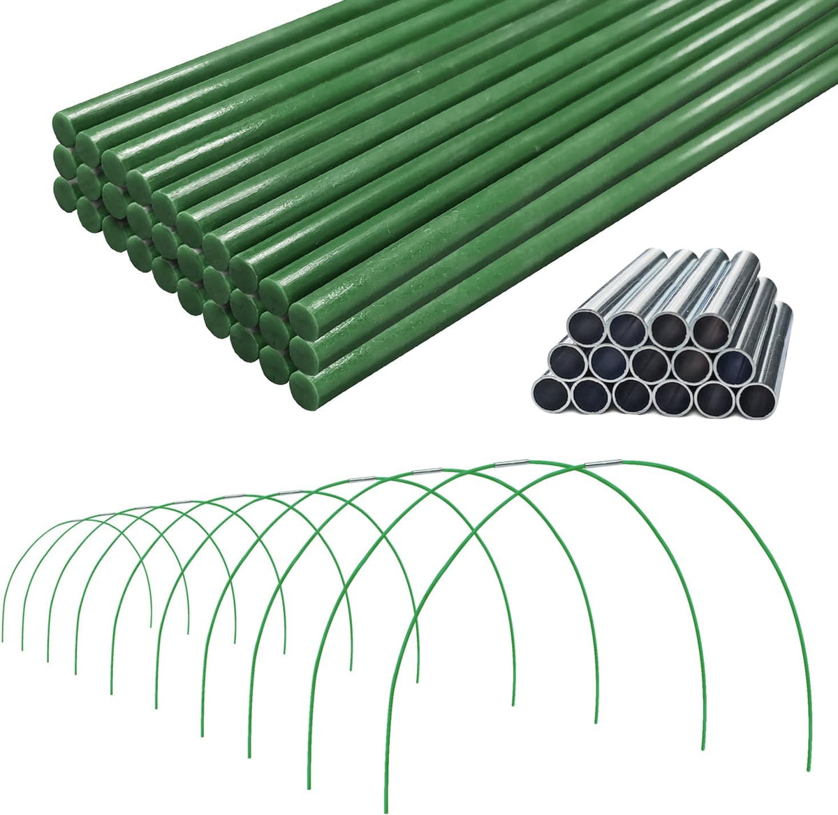 garden greenhouse hoops kit 15 sets -2-section design, main product view