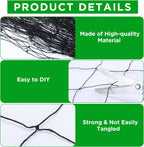 windyun 1 pcs bird netting 50' x 50', close-up detail
