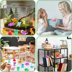 DIYDEC 180Pcs Mini Resin Animal 50 Styles Tiny Resin Figurines to Hide | Small Plastic Figurines for Vase Fillers Micro Dollhouse Aquarium Decorations