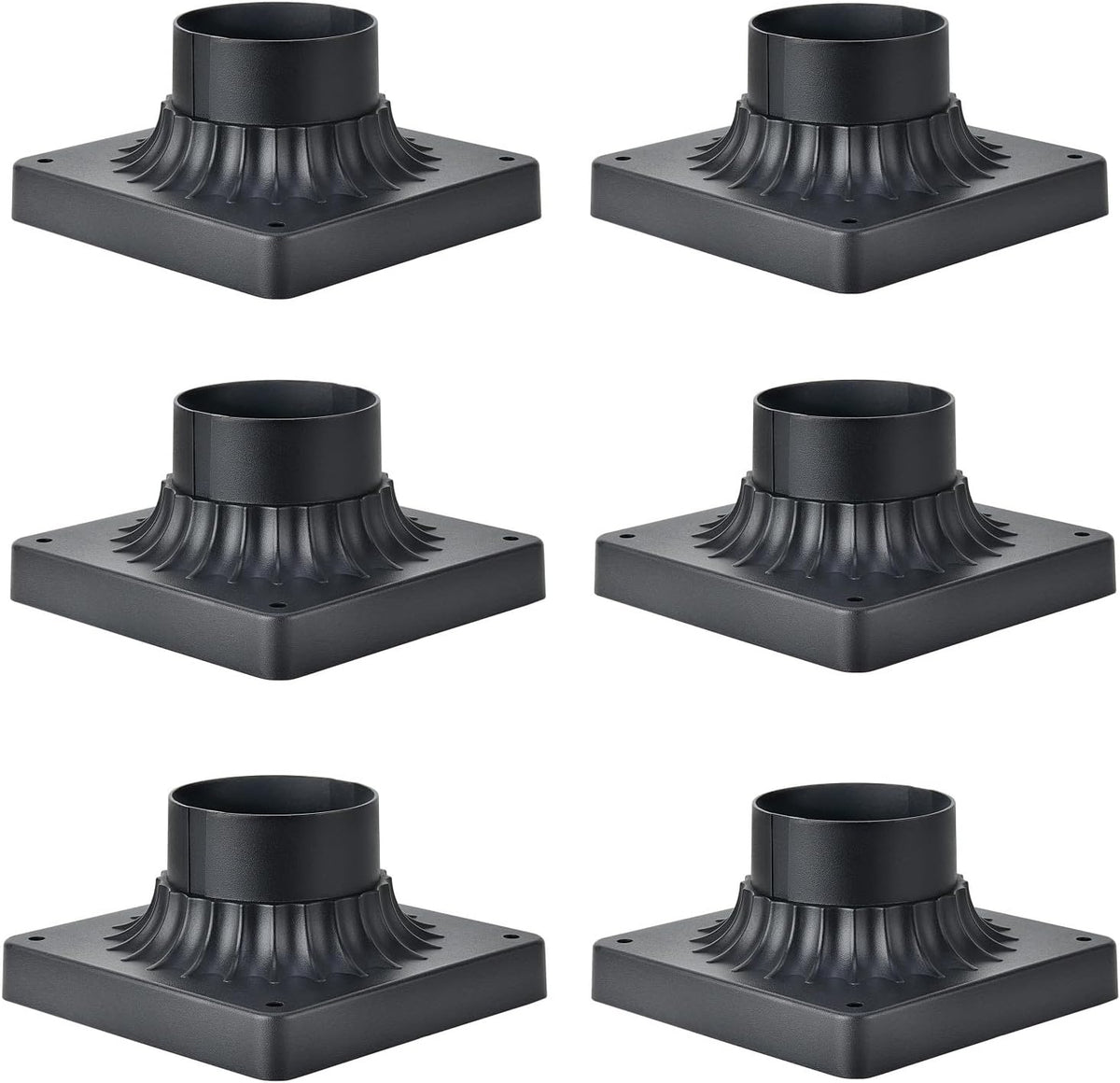 pier mount base 6 pack, outdoor post light, main product view