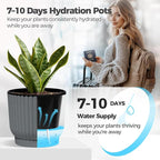 T4U 4.5 Inch Plant Pots Self Watering, 6 Pack African Violet Pots, Small Plant Pots for Plants, Small Indoor Plant Pot, Self Watering Planter for African Violet, Succulents (6 Pack 4.5" Pots, Gray)