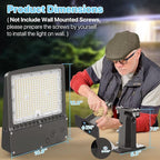 HYPERLITE Parking Lot Light 200W: 30000LM 5000K LED Parking Lot Lights Outdoor with Photocell, Arm & Slip Fitter 2 in 1 Mount LED Pole Light for Parking Lot, Garage, Barn, Roadways, Driveways
