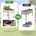 Qivine Raised Garden Bed Liner, Waterproof Raised Flower Bed Planter Liner, 5Ft x 9Ft Rectangle Grow Bags with Breathable and Reusable for Yard, Vegetables, Patios, Decking
