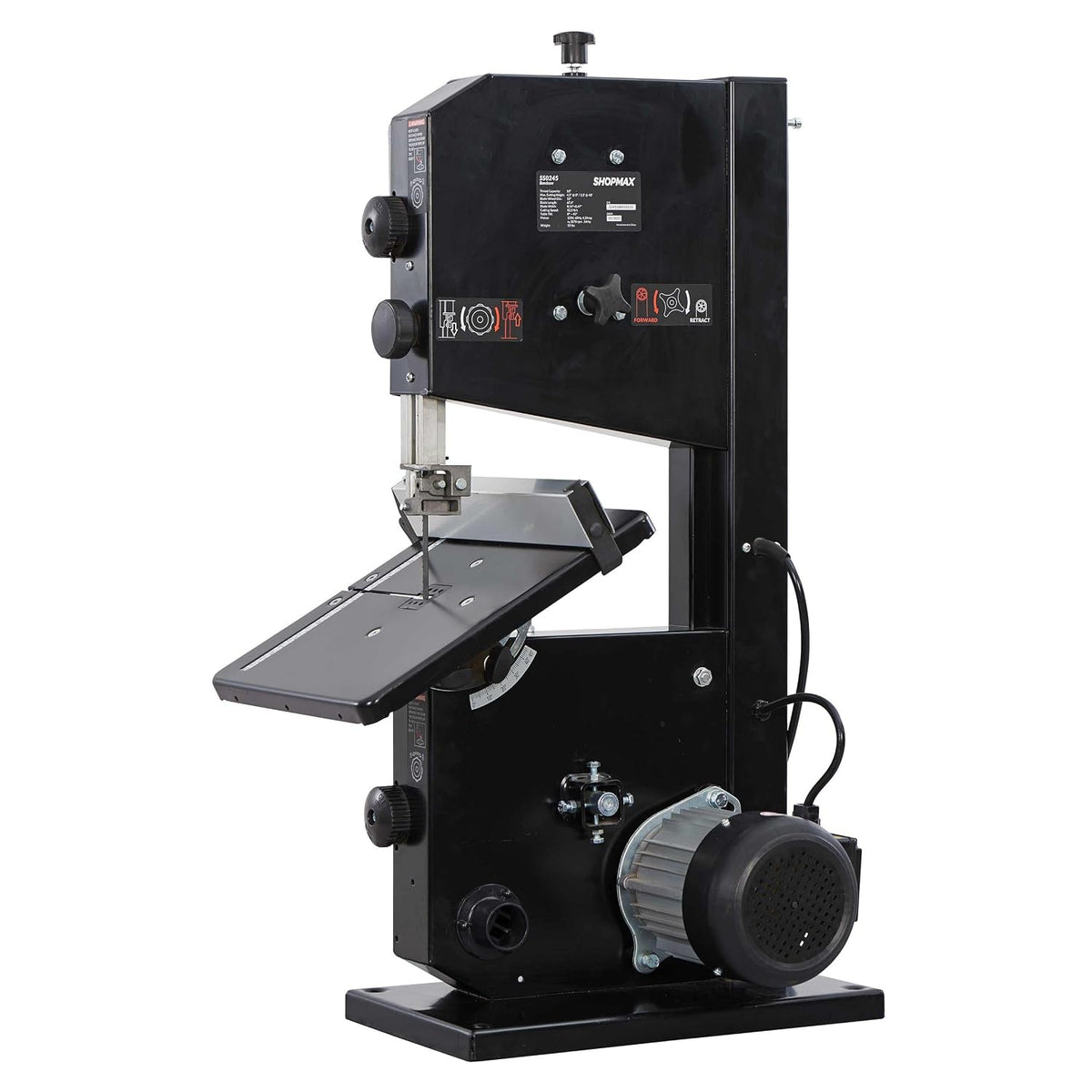 shopmax shopmax 4.2 amp 10-inch benchtop band saw, side view