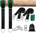Tree Swing Hammock Straps Kit 3FT, Strong & Durable Tree Swing Straps Hanging Kit with Tree Protector, Safer Lock Snap Carabiner Hooks, Holds Up to 5000 lbs, Safer & Easy Installation for Baby Adults