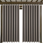 Waterproof Outdoor Curtain W105 x L108 - Grommet Top Sunlight Blocking Window Treatment Drapes Blackout Curtains for Home Bedroom Living Room Outdoor Patio Porch Pergola, Taupe, 2 Panels