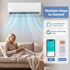 costway 12000 btu mini split air conditioner &, side view