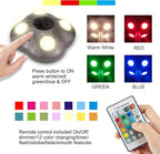HONWELL Patio Umbrella Light Outdoor Wireless Battery Operated LED Table Umbrella Lights with Remote, 12 Color Changing Outside Umbrella Pole Light, Camping Lights for Umbrellas (Brown)