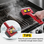 Grill Brush Bristle Free with Scraper and 2 Replacement Heads | grill cleaning brush,grill cleaner brush,grill brush for outdoor grill,grill rescue brush with heat resistant gloves