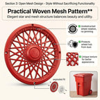 Trash Can Wheel Rims Set of 2, Decorative Covers for Garbage Bins (Gold)