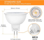 Mlambert 12 Pack MR16 LED Bulbs 50W Halogen Equivalent,2700K Warm White,5W GU5.3 MR16 12V Spotlight Bulb,Non-Dimmable,45° Beam Angle for Landscape