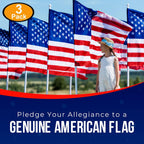 american flags for outside 3x5 (pack of 3) showing dimensions