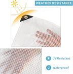 clear tarp 12x20ft, greenhouse tarp 10mil for outdoor, side view