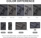RYB HOME Outdoor Curtains for Patio Waterproof Block Sunlight Thermal Insulated Privacy Assured Thick Outside Curtains for Porch, Gazebo, Pergola, W84 x L108, Grey, 1 Panel