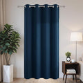 Joydeco Blackout Patio Sliding Door Curtains 108 Inches Long, Grommet Privacy Room Divider Curtains, Extra Wide Thermal Blackout Drapes for Bedroom Living Room (Navy Blue, 60Wx108L, 1 Panel)
