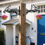 2-Pack Aesthetic Plant Hanger Indoor and Outdoor – 10 Inch Metal Hanging Plant Bracket with Beautiful Bird Pattern – Anti Rust Plant Hooks for Hanging Plants, Bird Feeder, Wind Chime, Lantern