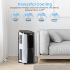tosot 9,700btu (5,000 btu sacc) portable air conditioner shown in use
