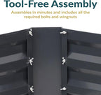 Sunnydaze 11.75" H Raised Metal Garden Bed - Galvanized Raised Garden Bed Outdoor for Vegetables and Flowers - Dark Gray - 4' x 2' Rectangle