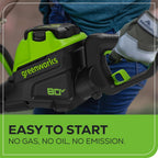 Greenworks 80V 26 in Cordless Hedge Trimmer, 2.0 Ah Battery and Charger