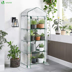 vounot® mini greenhouse with 4-tier shelves garden greenhouse on a desk or shelf