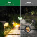 Solar Spot Lights Outdoor with 60 LED & Auto On/Off, 2 Pack Solar Lights Outdoor Waterproof IP68 with 3 Lighting Modes, 2-in-1 Solars Landscape Light for Outside, Garden, Yard(Warm White)