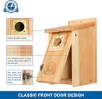 SISTERBIRD Bird Houses for Outside Clearance with Copper Guard, Cedar Bird House Outdoor, Bluebird Finch Swallow Wren Chickadee