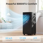 homcom 8000 btu portable air conditioner for rooms, close-up detail