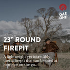 gasone 23 in outdoor– wood burning fire pit shown in use