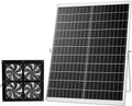 vevor solar powered fan, 25w solar panel with, main product view