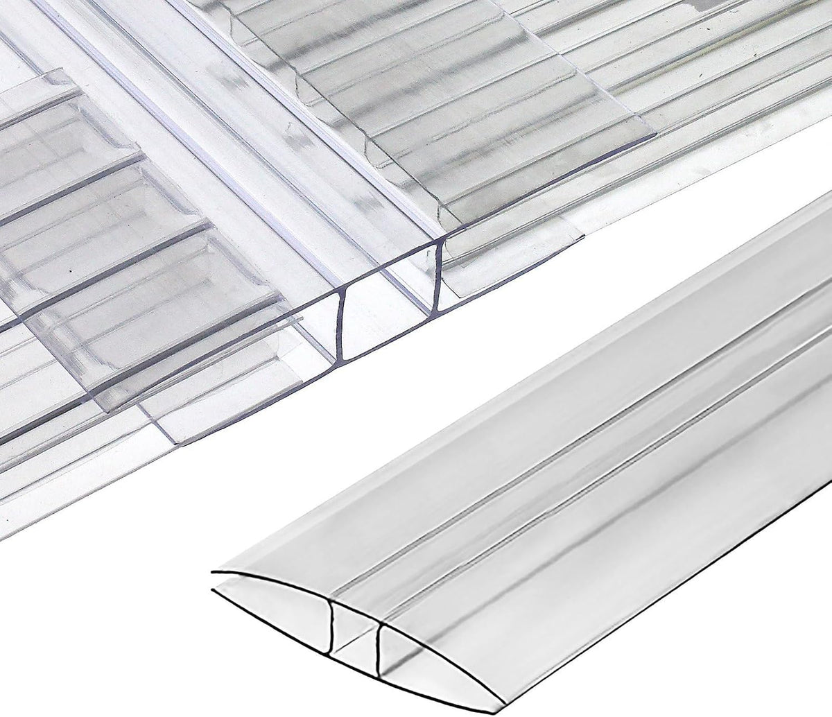 owlhaus polycarbonate greenhouse panel connectors, h channel 8mm, main product view